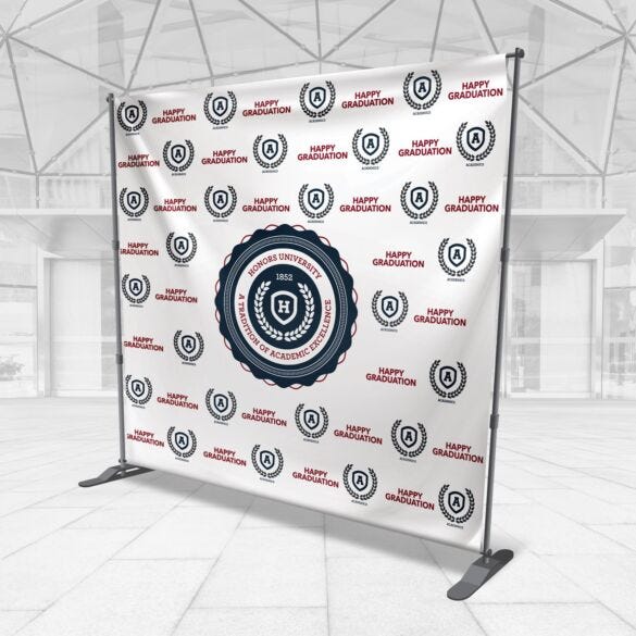Telescopic Backdrop Banner Stands — product example 1
