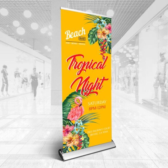 Deluxe Single-Sided Retractable Banner Stands — product example 1