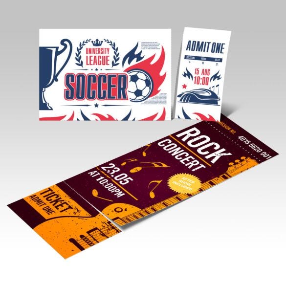Standard Event Tickets — product example 1