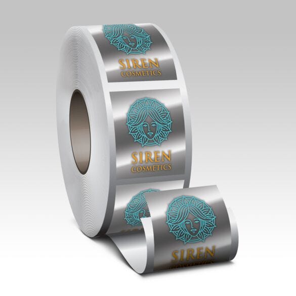 Bright Silver Roll Labels — product example 1