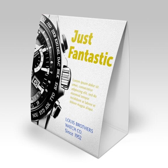 Pearl Table Tents — product example 1