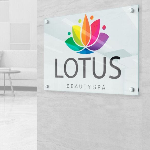 Clear Acrylic Signs — product example 2
