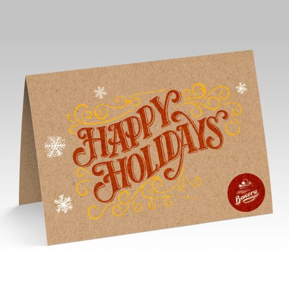 Brown Kraft Greeting Cards — product example 1