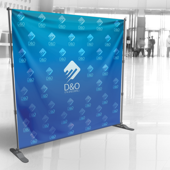 Telescopic Backdrop Banner Stands — product example 2