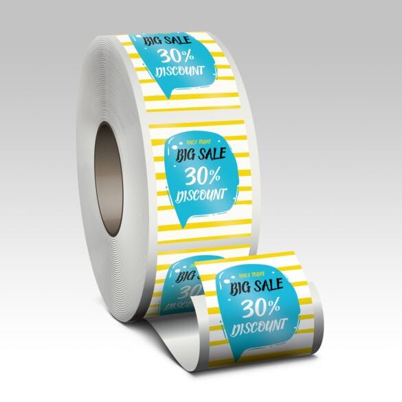 Semigloss Roll Labels — product example 1