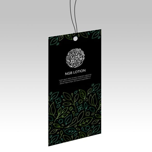Raised Spot UV Hang Tags — product example 1