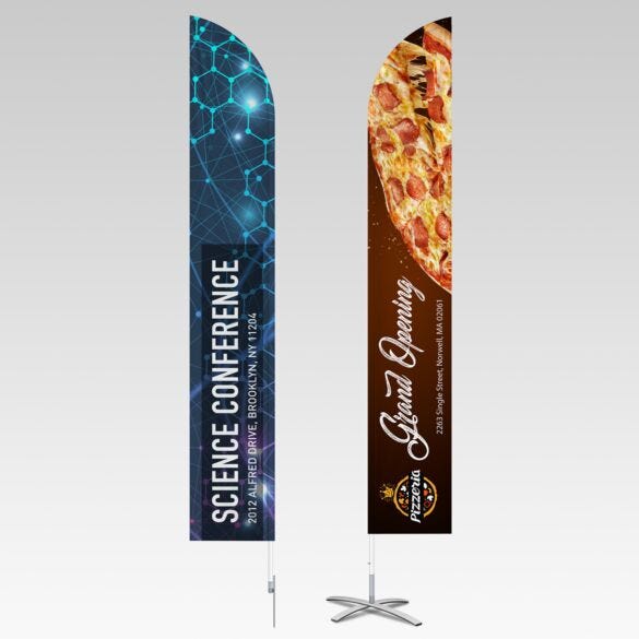 Single and Double Sided Feather Flags — product example 1