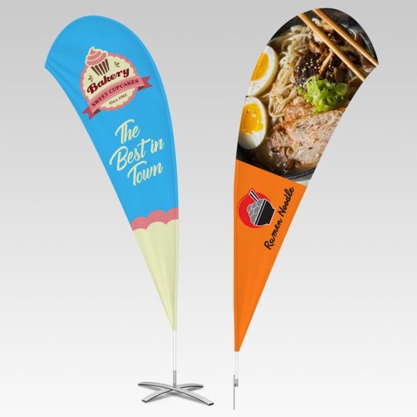 Single and Double Sided Teardrop Flags — product example 1