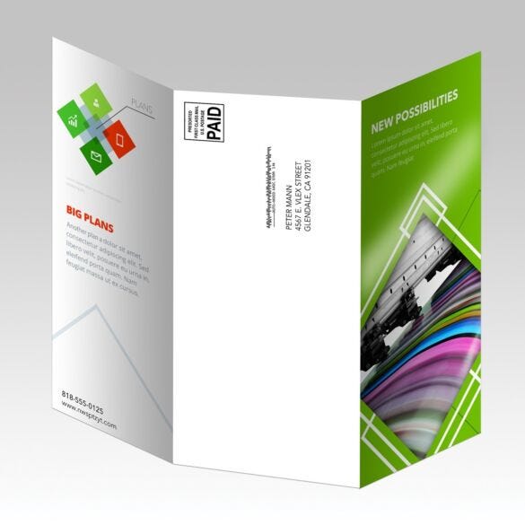 Direct Mail Tri Fold Flyers and Brochures — product example 1