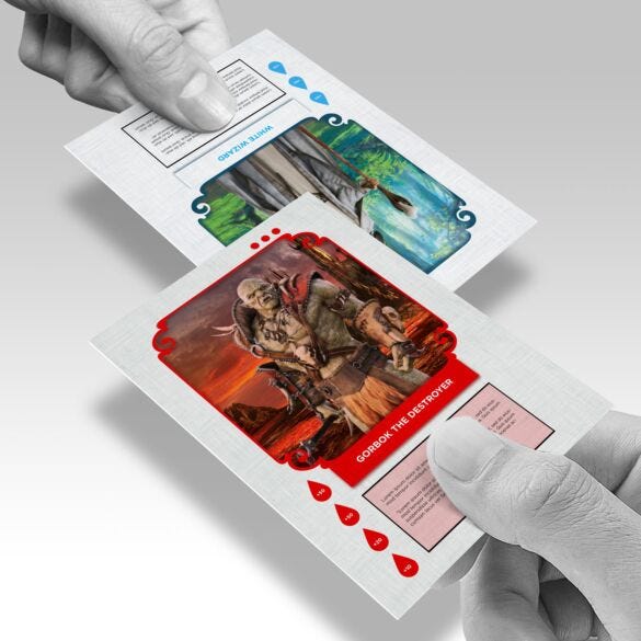 100lb Cover Linen Trading Cards — product example 1