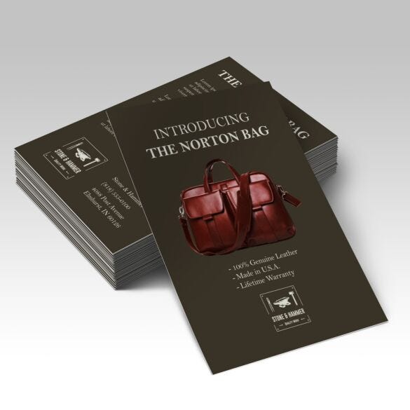 Suede Announcement Cards — product example 1