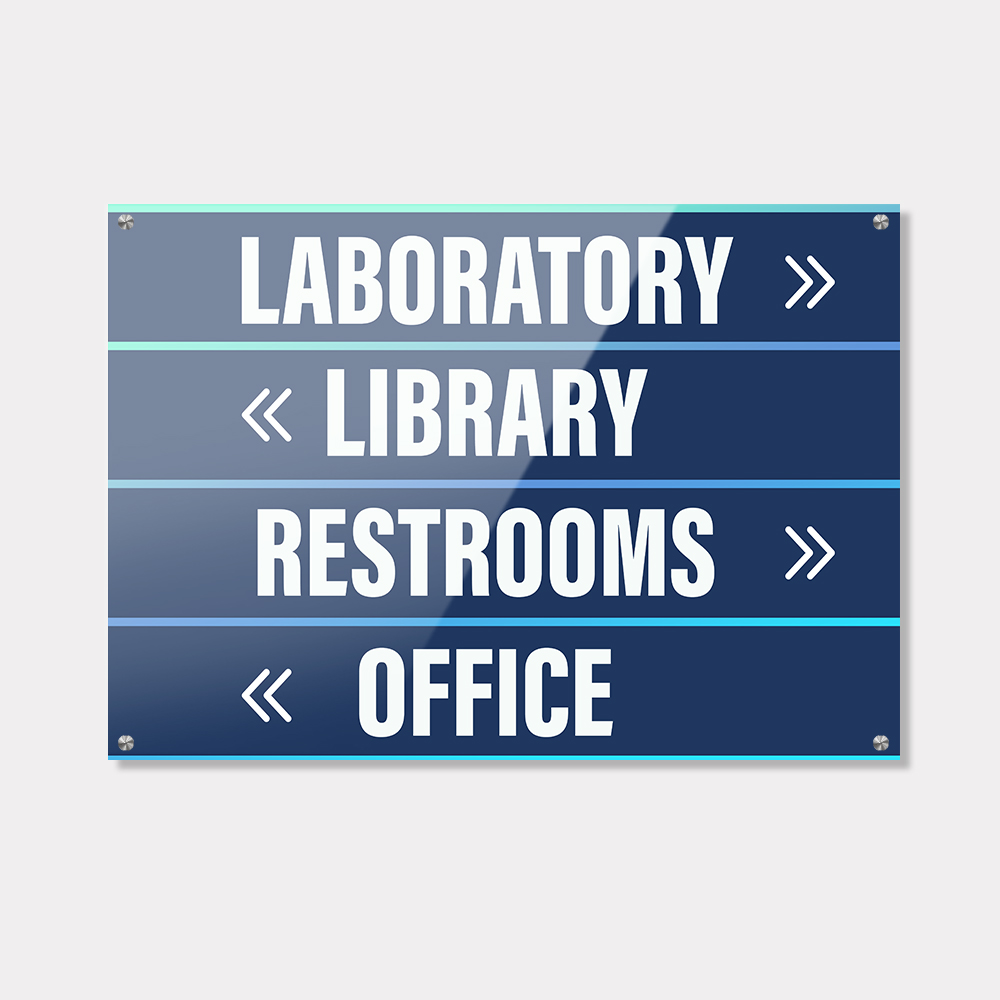 Acrylic display sign — product example