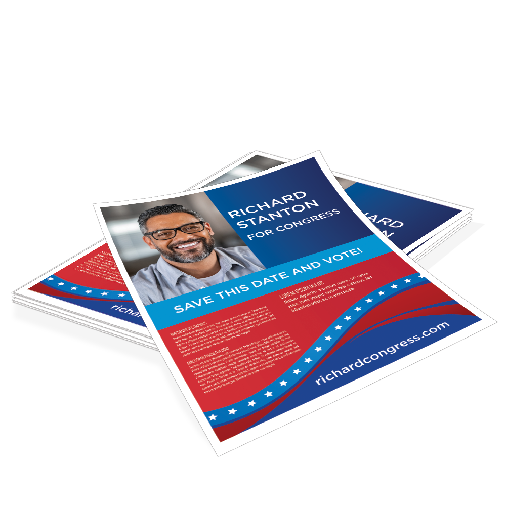 Printed campaign flyers — product example