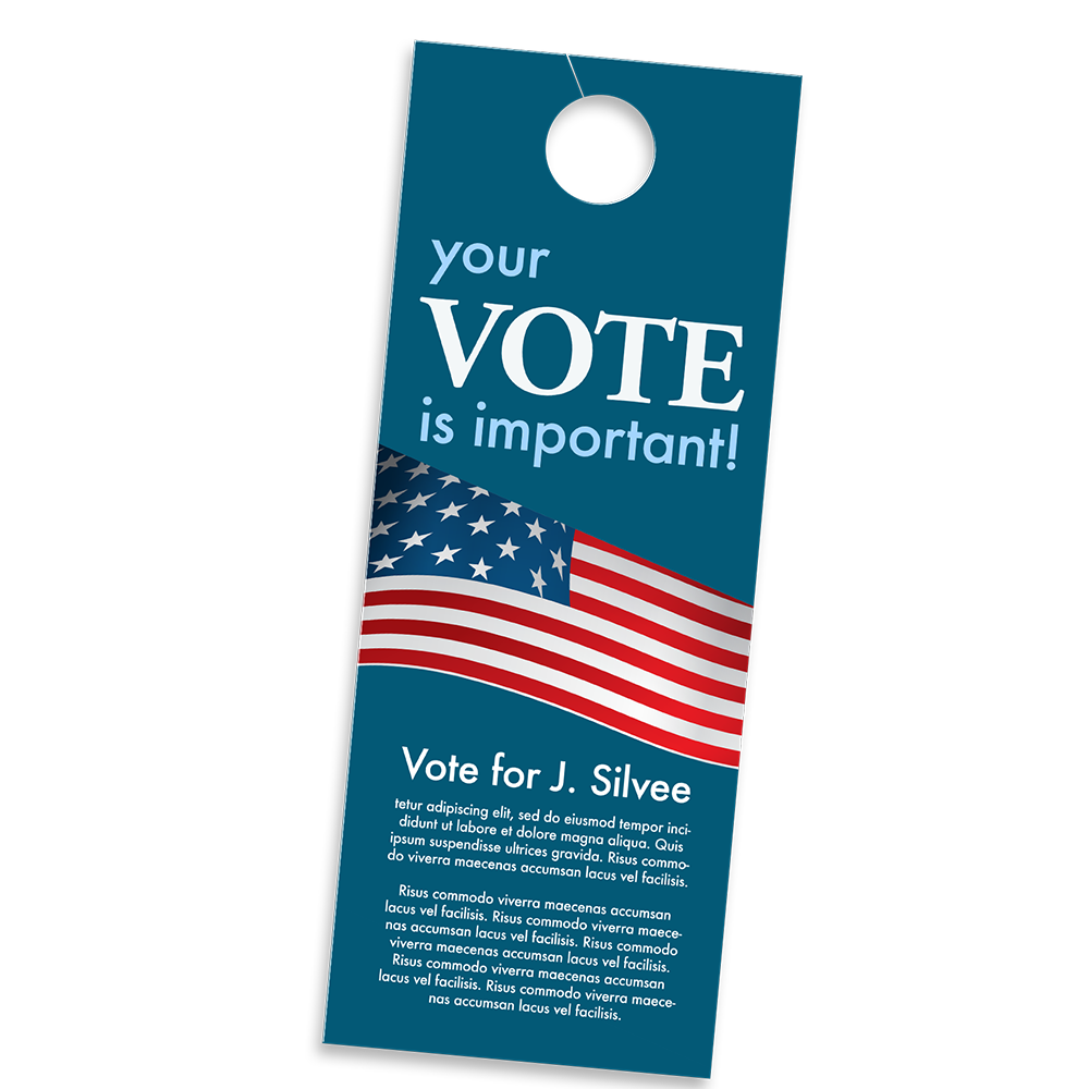 Campaign door-hanger format — product example