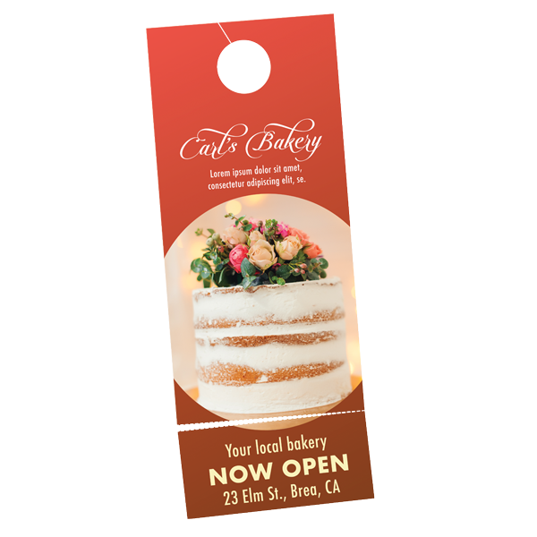 Promotional door hanger — product example