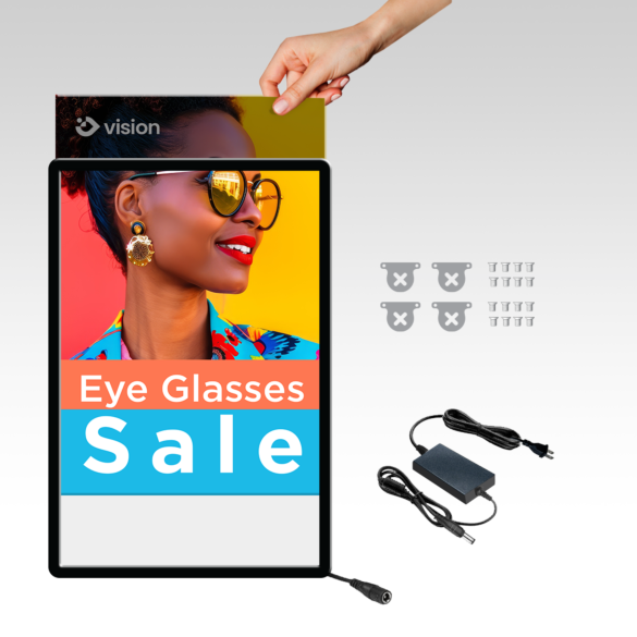 Inserting a replacement backlit graphic — product example