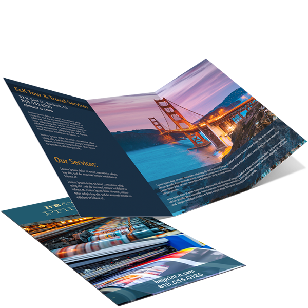 Brochure and flyer formats — product example