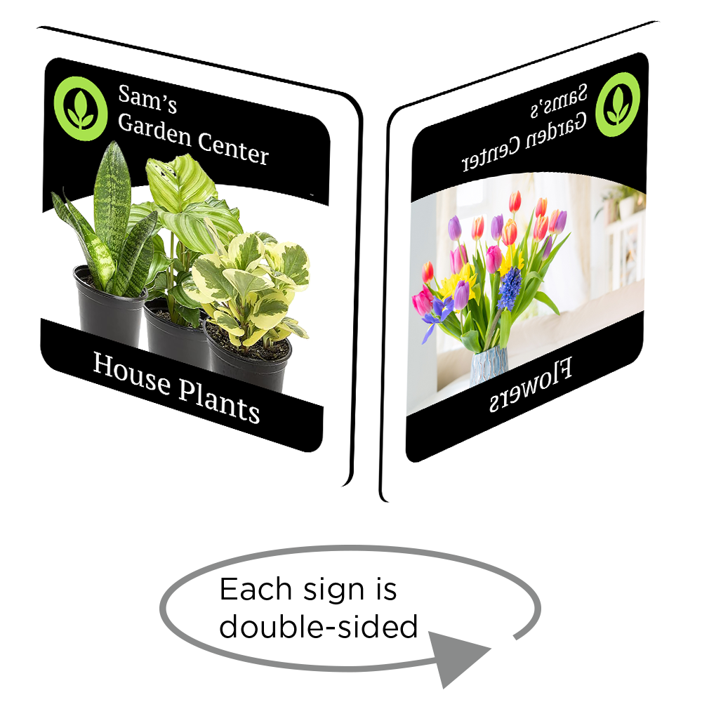 Aluminum wayfinding display 1 — product example
