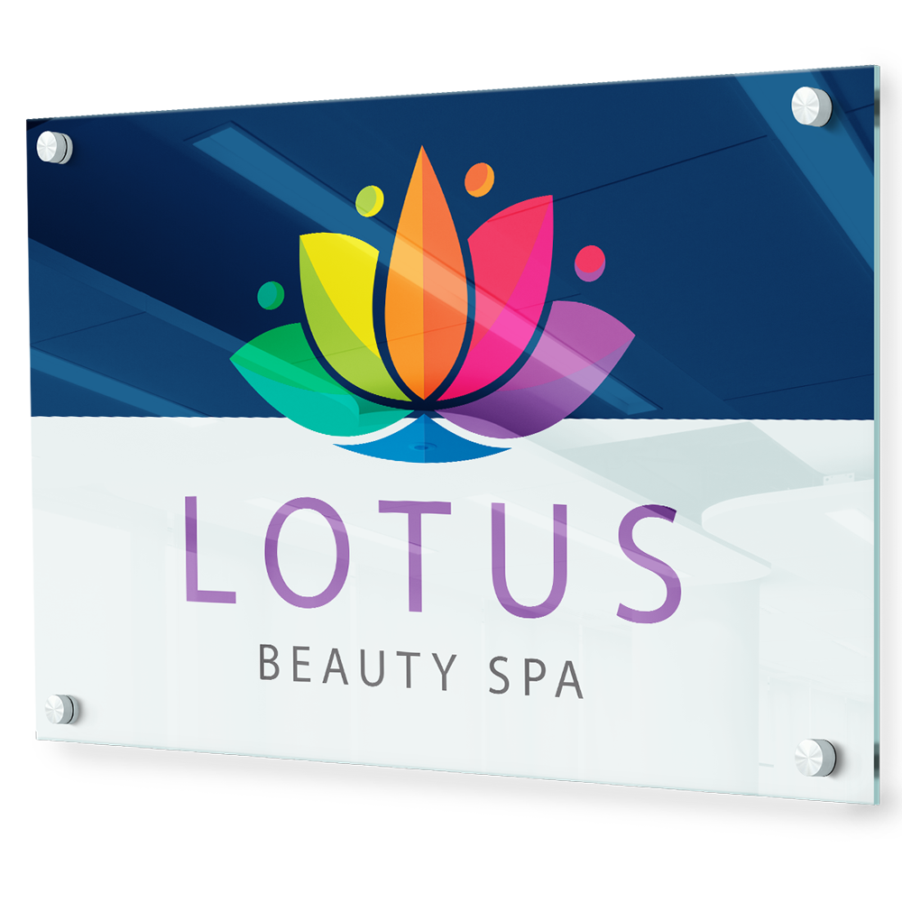 Acrylic spa sign — product example