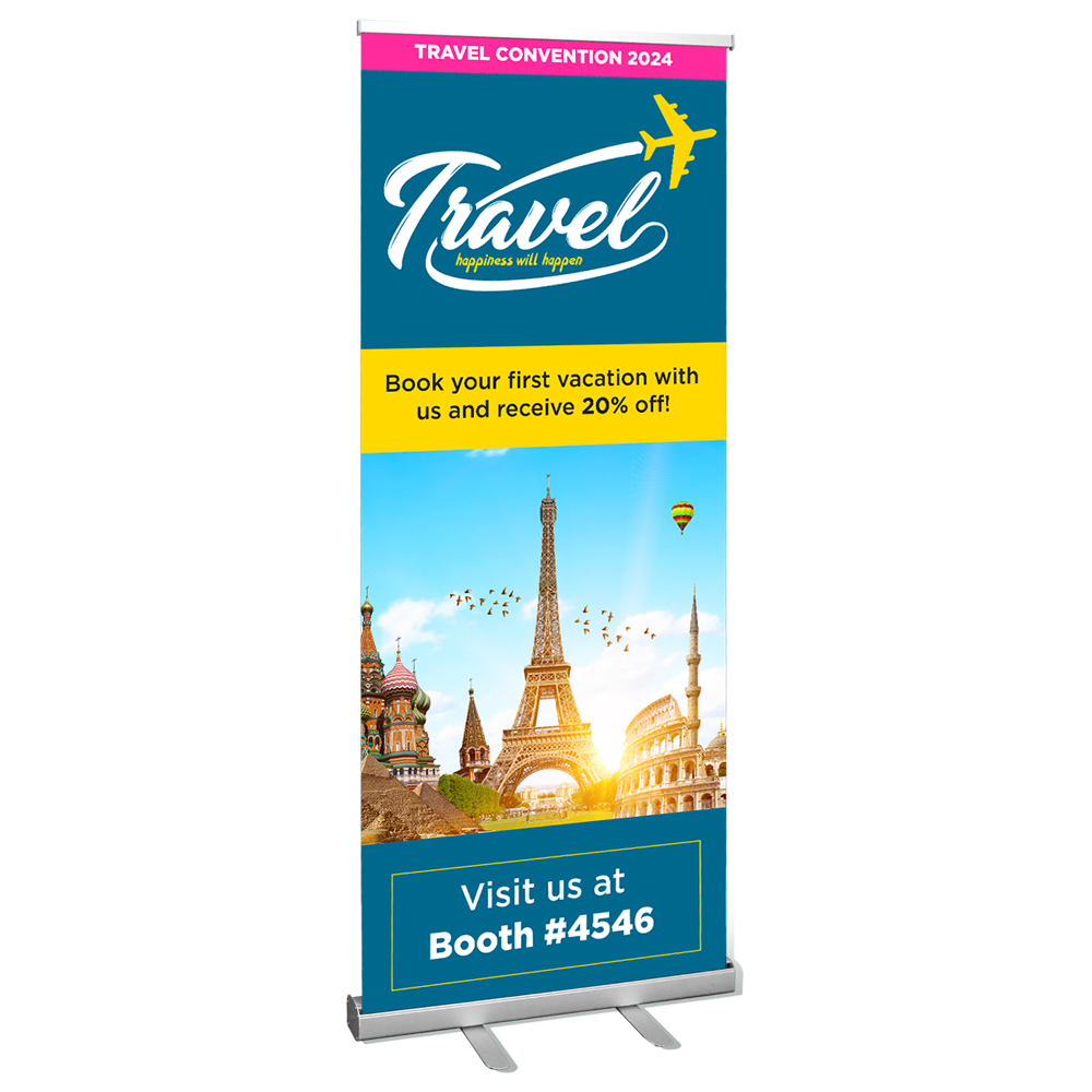Event banner stand — product example
