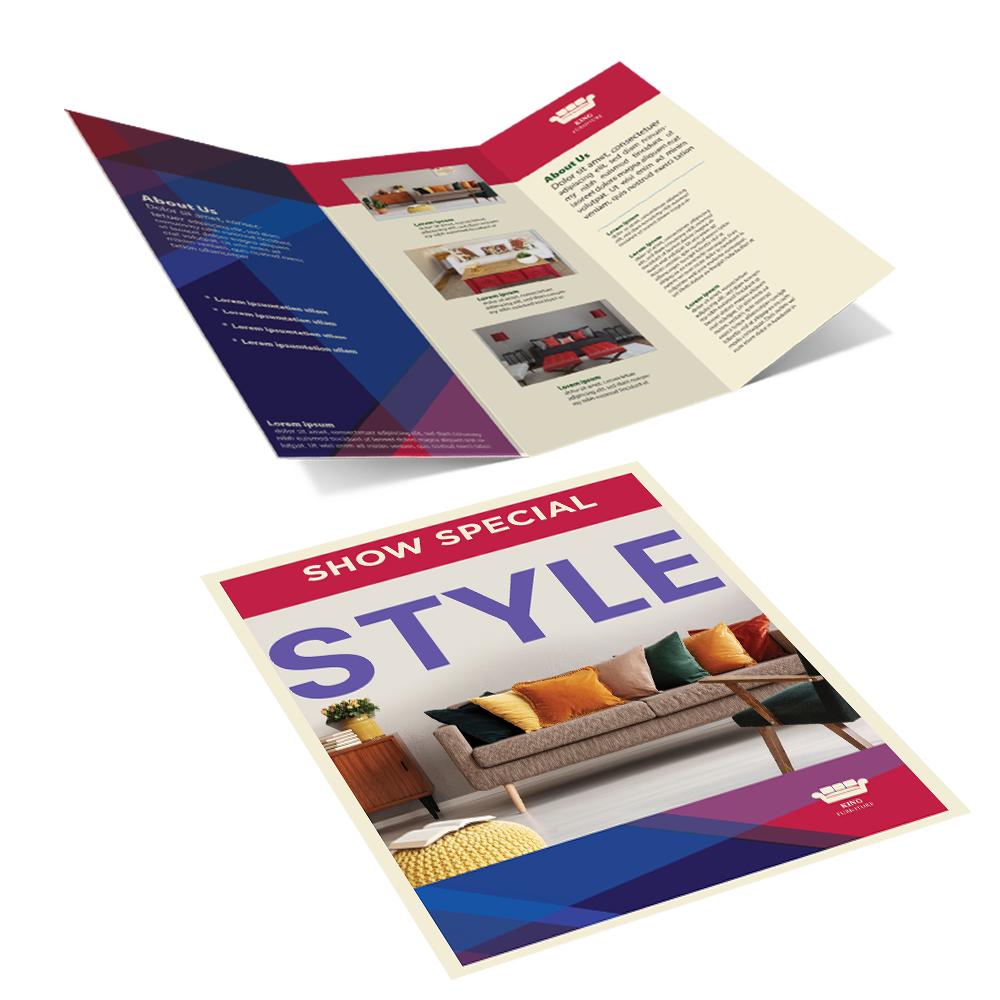 Trade show brochure and flyer — product example