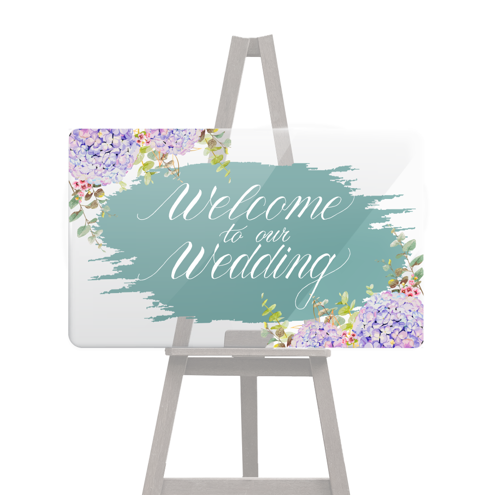 Acrylic wedding welcome sign — product example