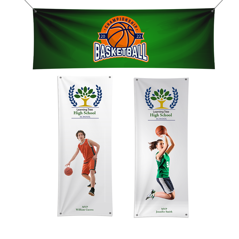Basketball team banners — product example