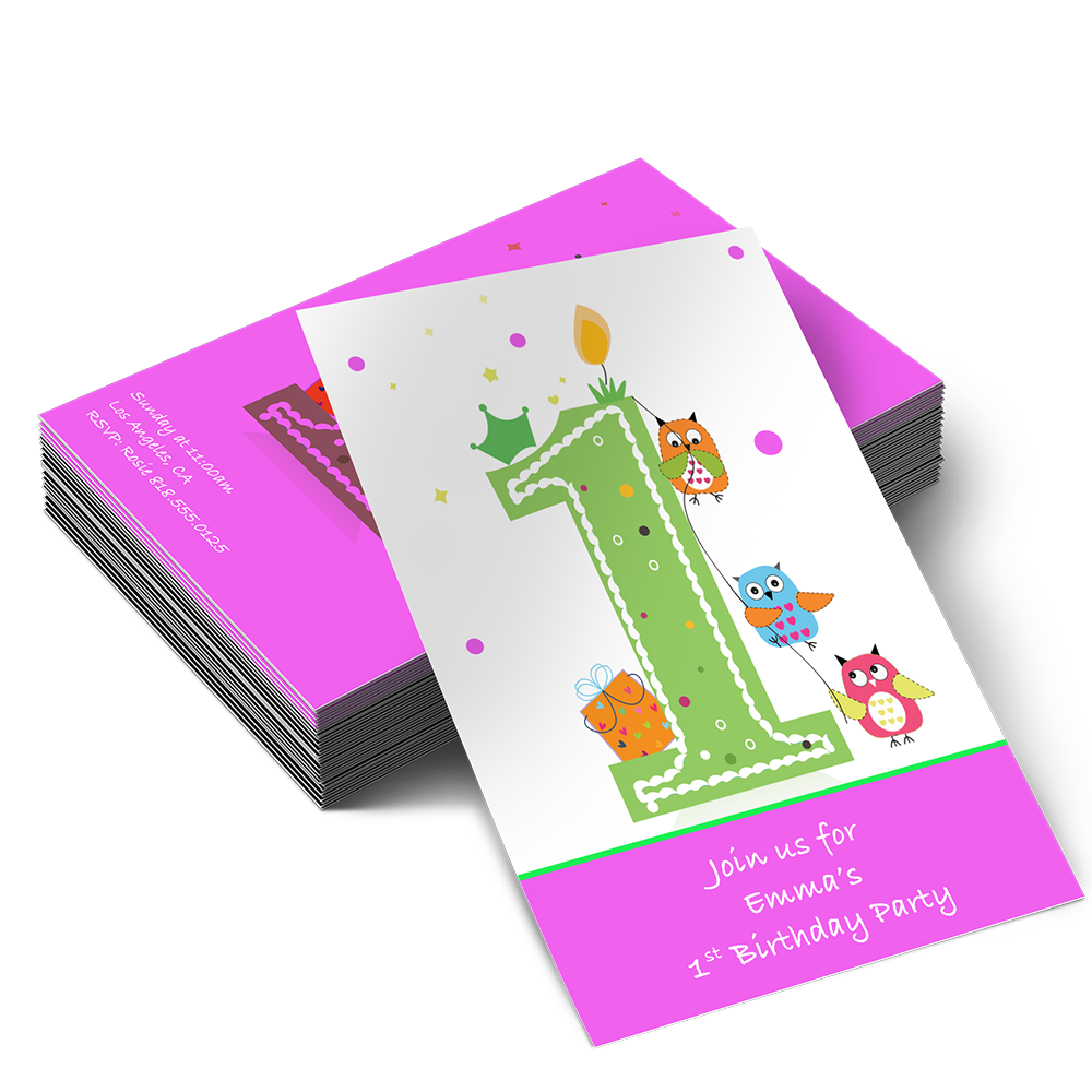Printed announcement cards — product example