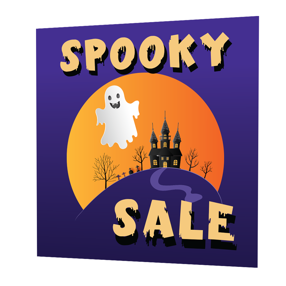 Holiday window cling — product example