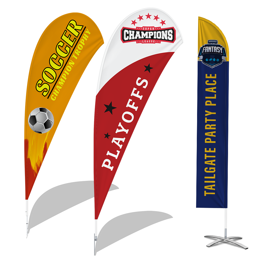 Soccer and championship flags — product example