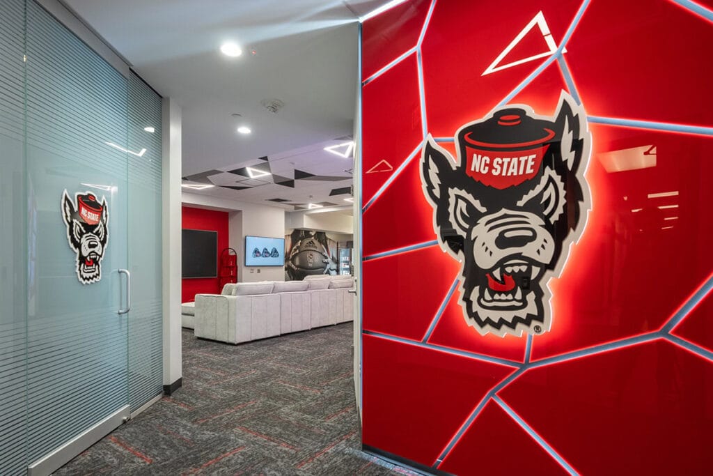 NC State: team-space wall graphics