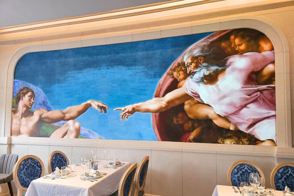 The Italiano: restaurant wallcovering